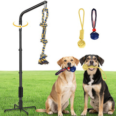 AugFir Anclaje de cuerda para perro exterior con rotación 360 para autojuego