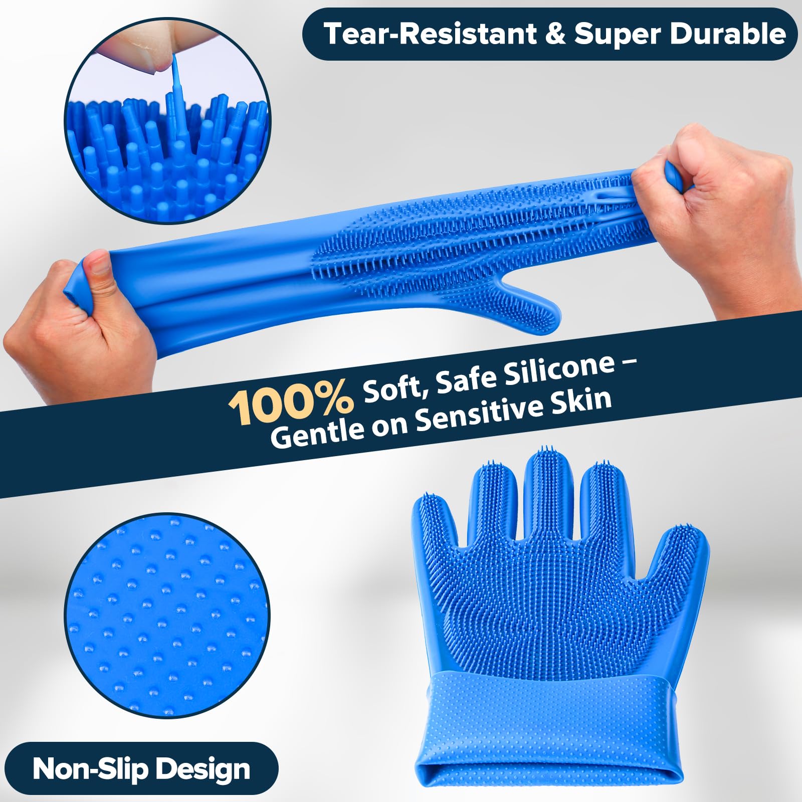 Augwind silicona suave para masajes y cuidado del pelaje