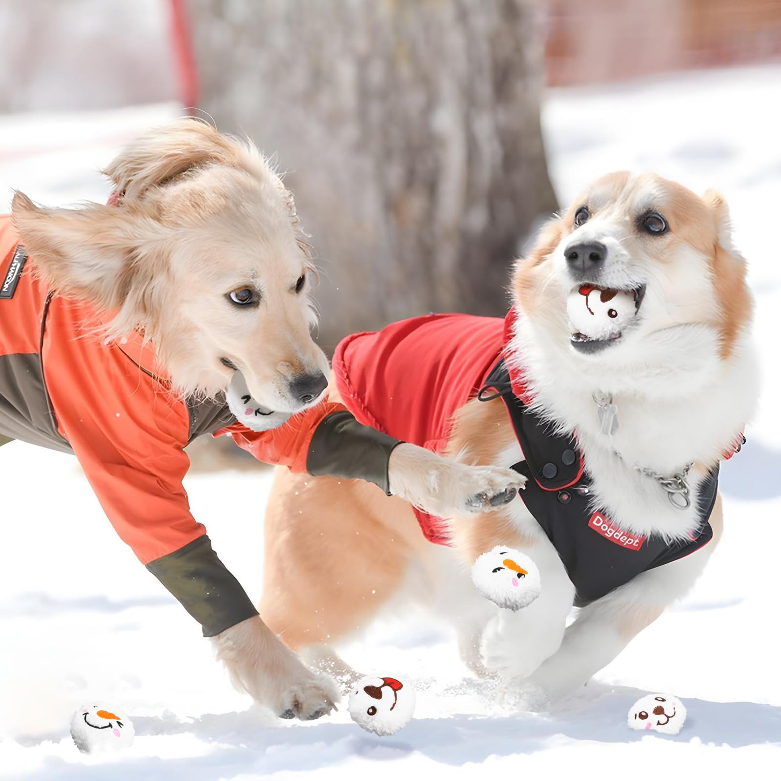 Bola Auliand para perros pequeños y medianos, diseño seguro y suave.