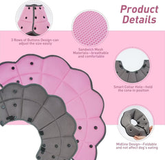 AuraPaw ajuste-cuello-3-filas-botones garantiza un ajuste estable.