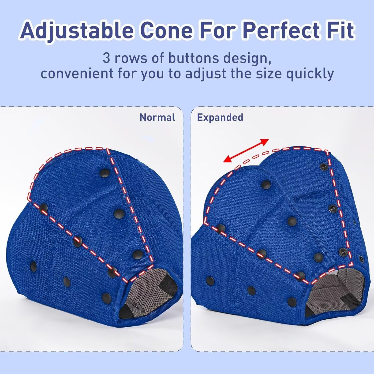 AuraPaw cono perro comodo y protector bordes suaves cuidan la piel