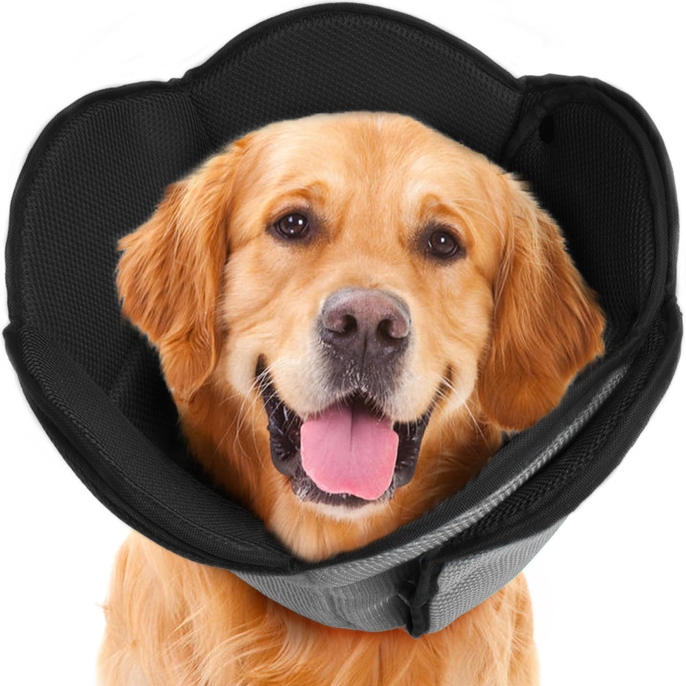 AuraPaw Cono suave para perro grande con ajuste cómodo para recuperación.