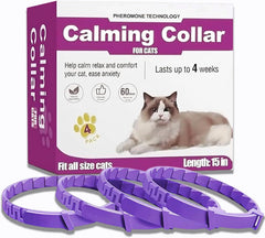 Collar calmante Aurevoen para gato, ajuste cómodo que promueve tranquilidad.