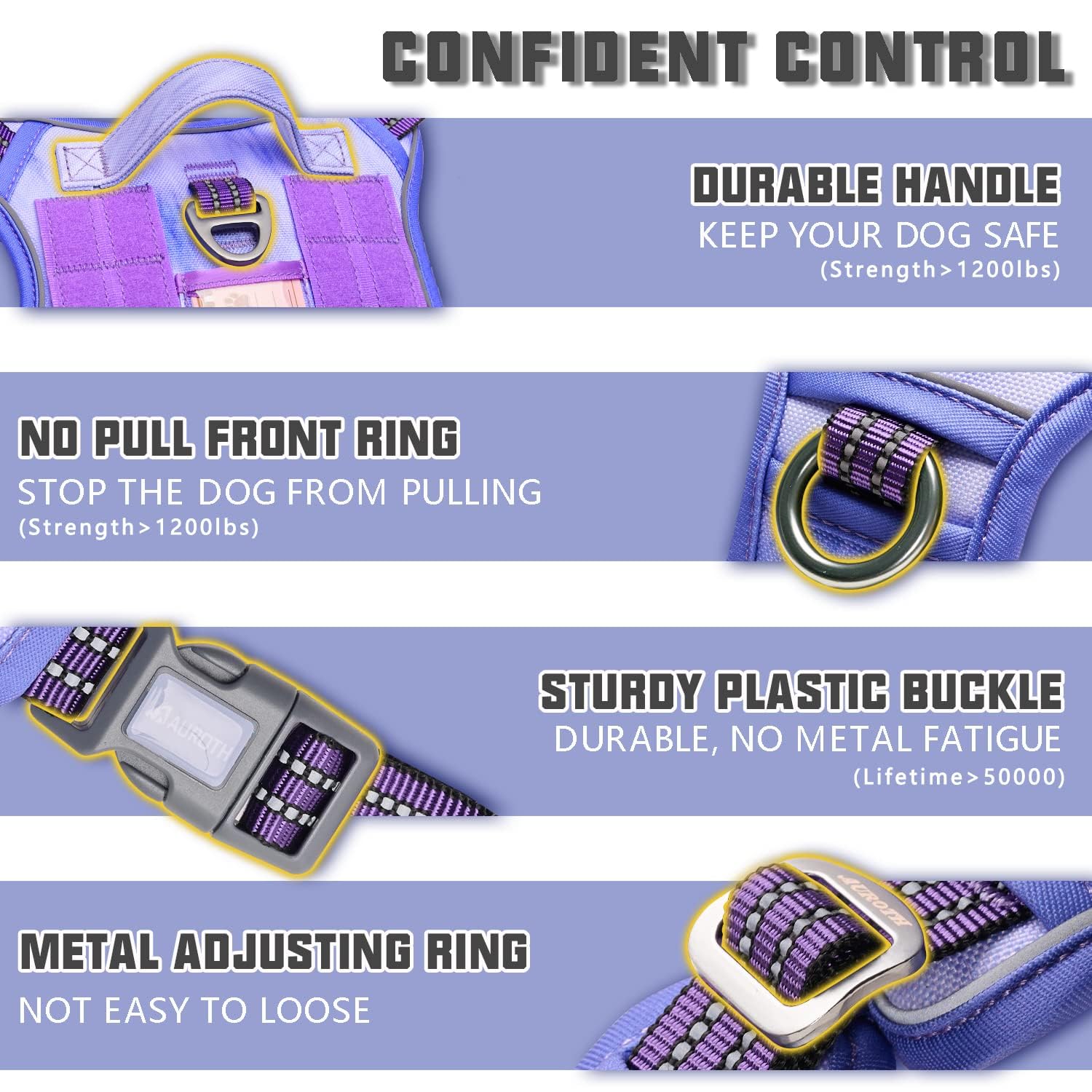 AUROTH arnés con doble anclaje para control frontal y trasero.