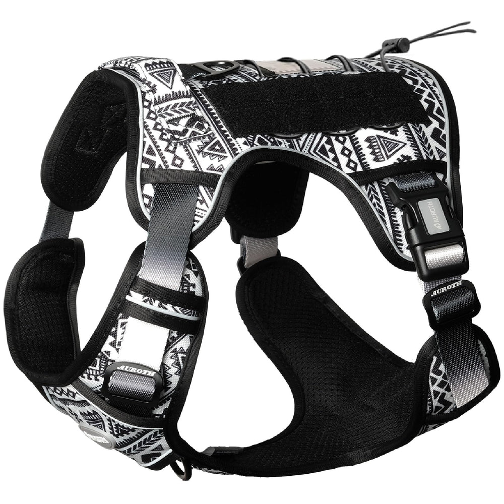 Arnés AUROTH para perro grande, vista frontal, cómodo y ajustable para paseos.