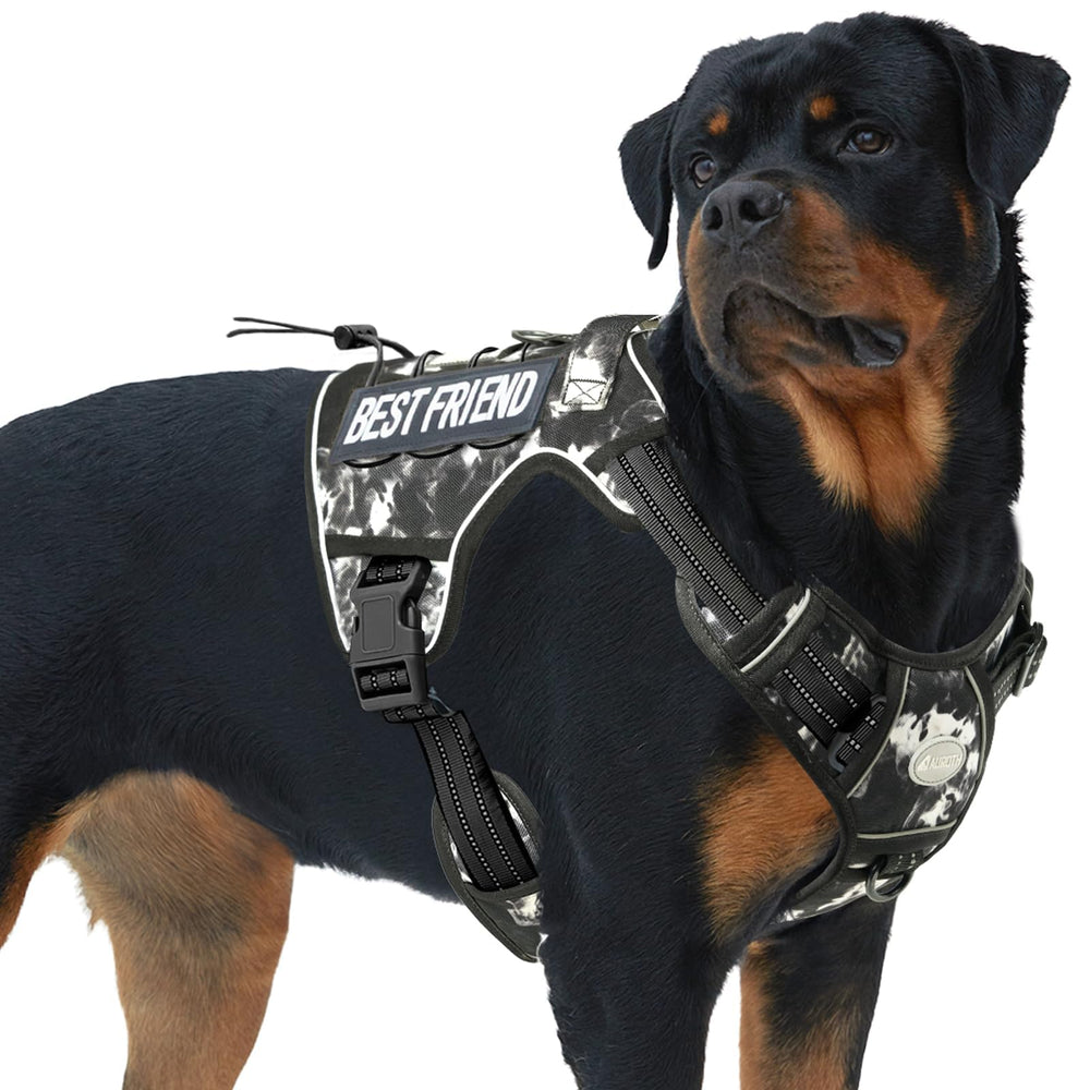 AUROTH arnés táctico para perros, vista frontal XL, cómodo y ajustable para mayor control