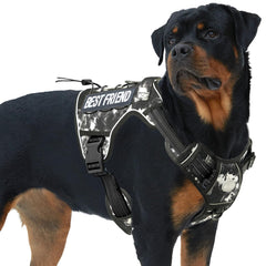 AUROTH arnés táctico para perros, vista frontal XL, cómodo y ajustable para mayor control