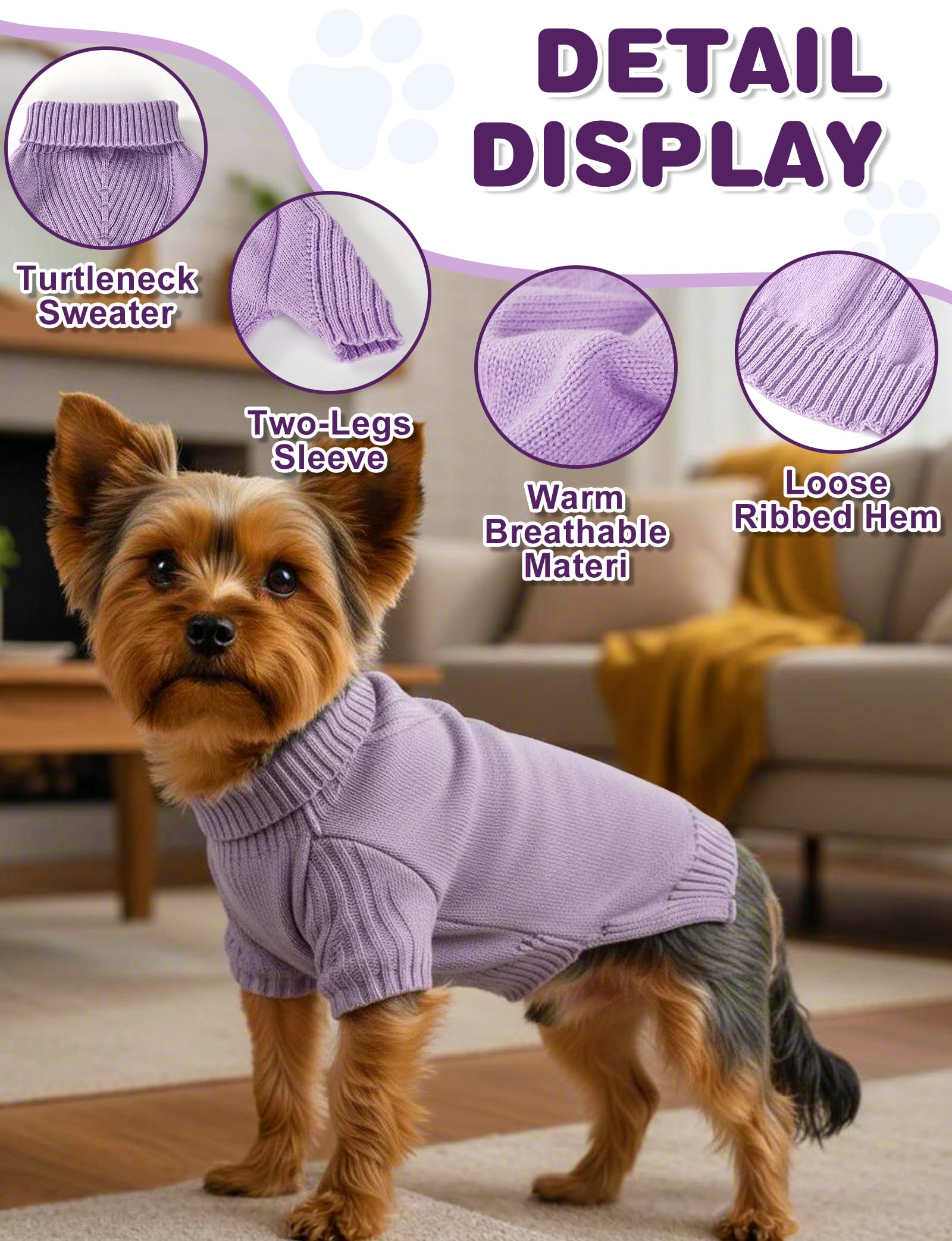Sudadera AURUZA para perro con ajuste pecho y barriga para movimiento libre.