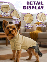 AURUZA suéter canino; ajuste cómodo alrededor del torso para facilitar paseos.