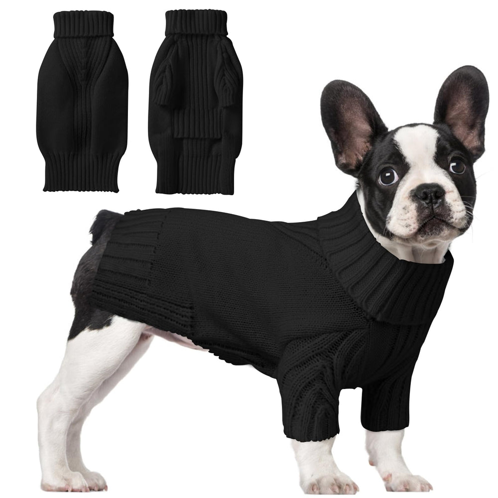 AURUZA sudadera para perro con cuello alto, ideal para paseos invernales.