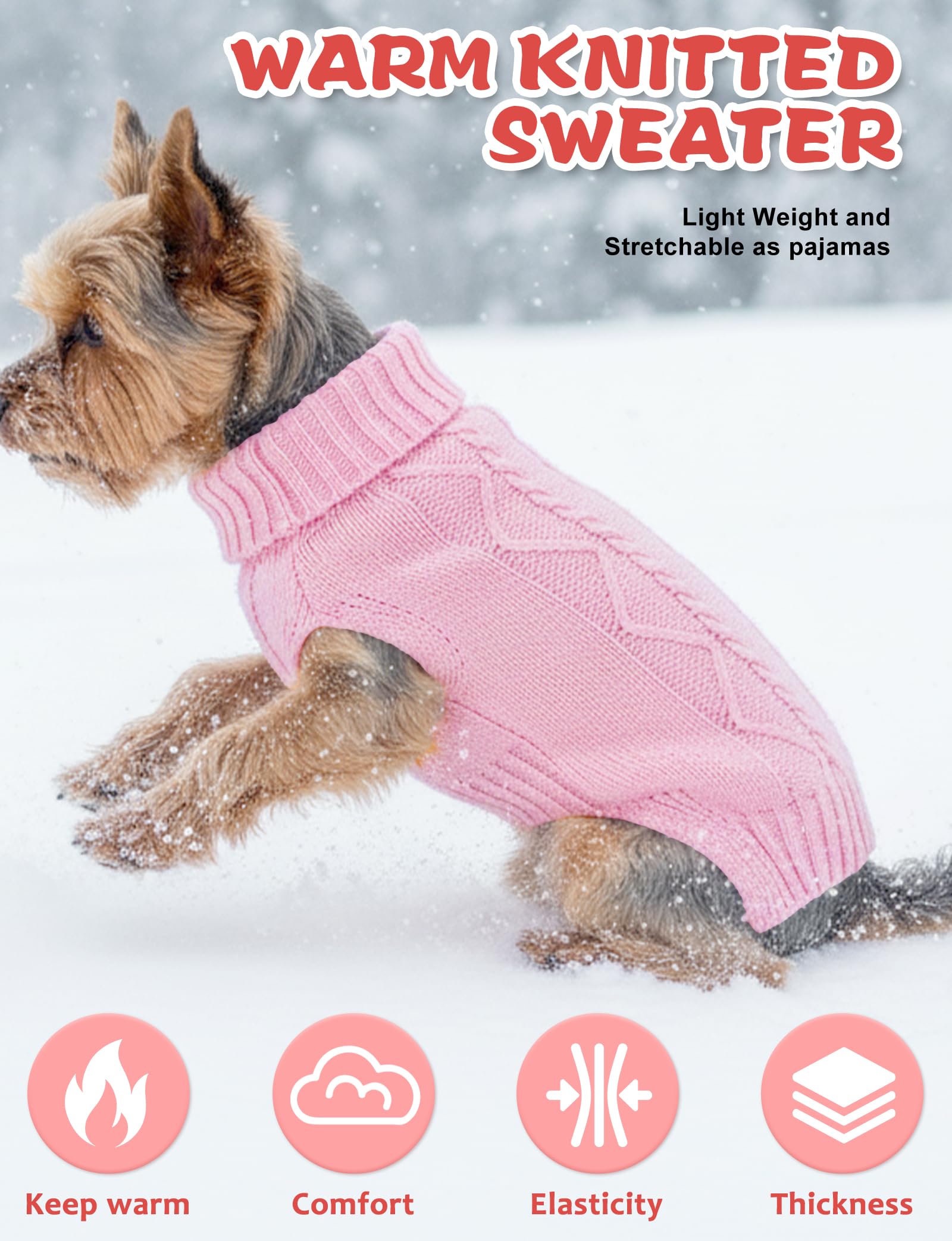 AURUZA sudadera para perros con cuello alto, diseño clásico que aporta calidez.