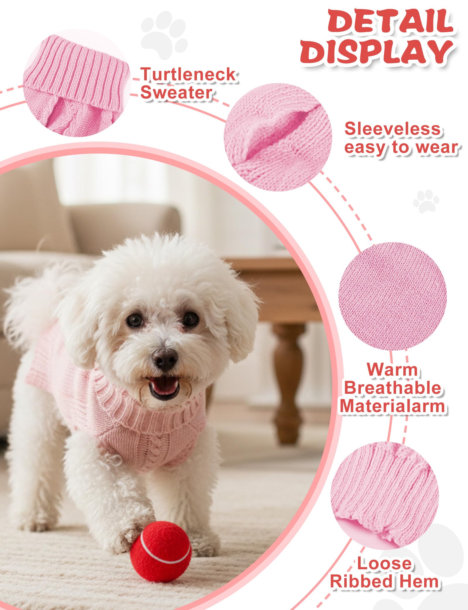 Sudadera auruza para perro sin mangas con cuello alto facilita ponérsela.