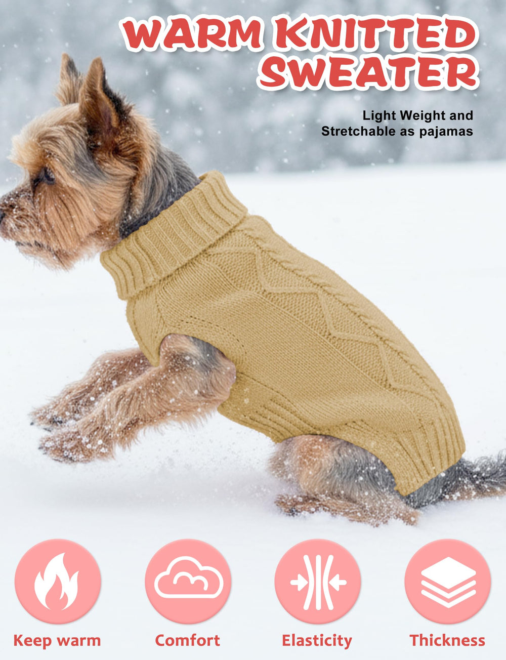 Sudadera AURUZA sin mangas con cuello alto, ajuste cómodo para perros pequeños.