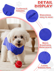 AURUZA sudadera para perros sin mangas con cuello alto y apertura cómoda