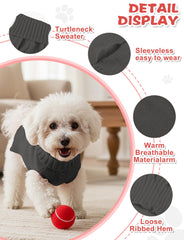 AURUZA suéter tejido grueso para mascota, tacto suave y ajuste cómodo.