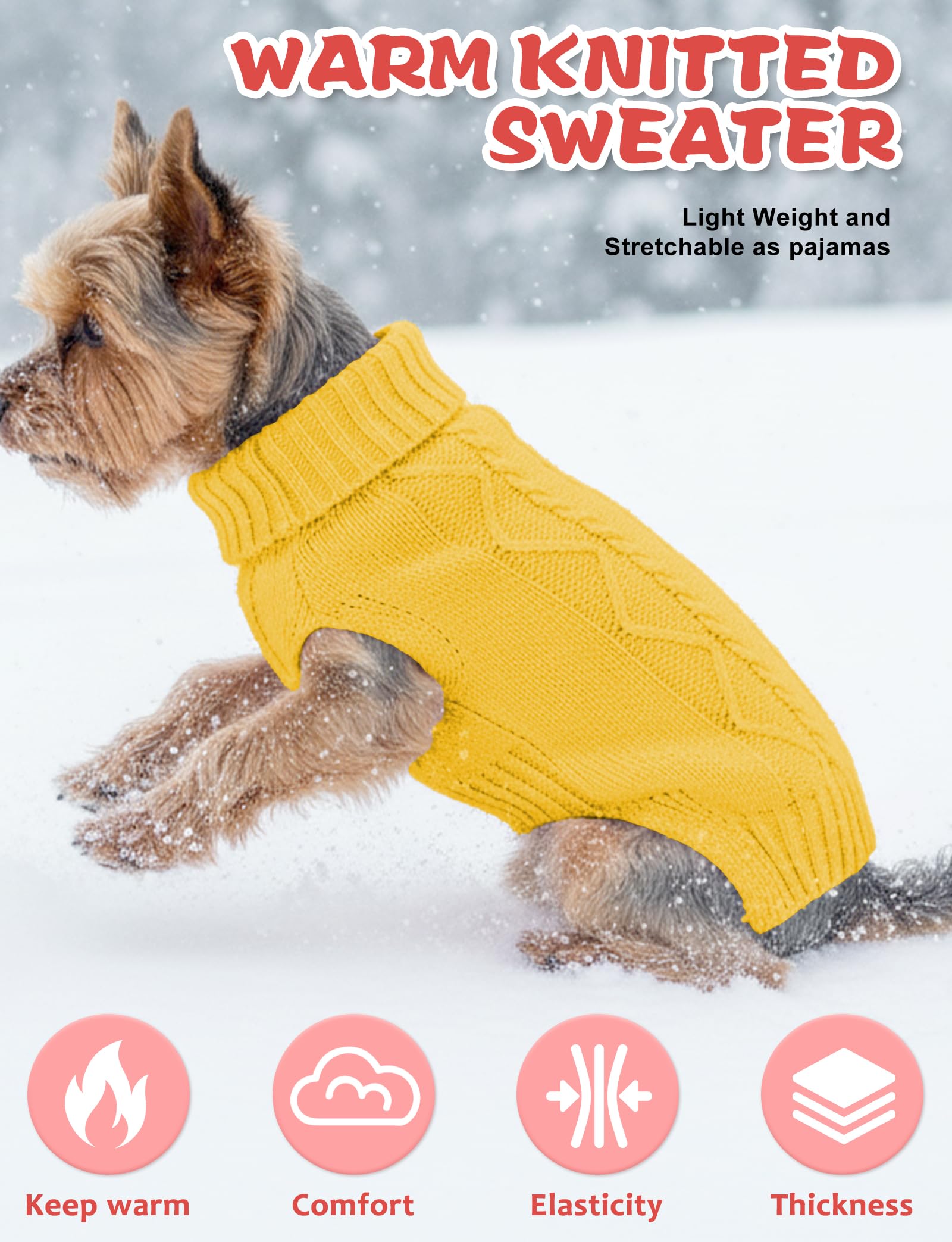 AURUZA suéter para perro sin mangas: fácil de poner y cómodo.