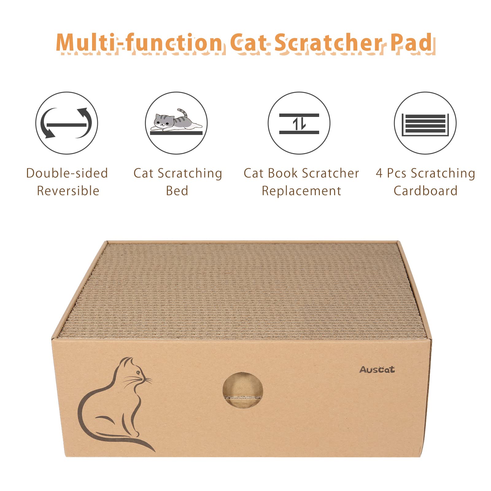 AUSCAT caja para gato ofrece descanso cómodo y juego en un solo conjunto.