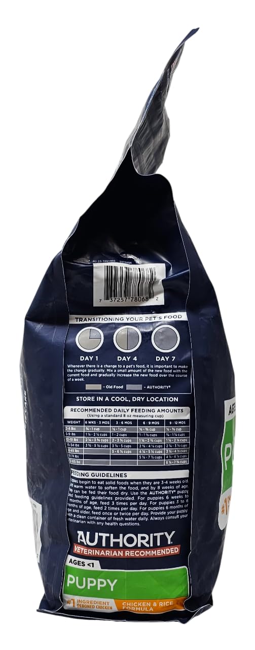 Authority: primer ingrediente pollo deshuesado, proteína principal de la fórmula.