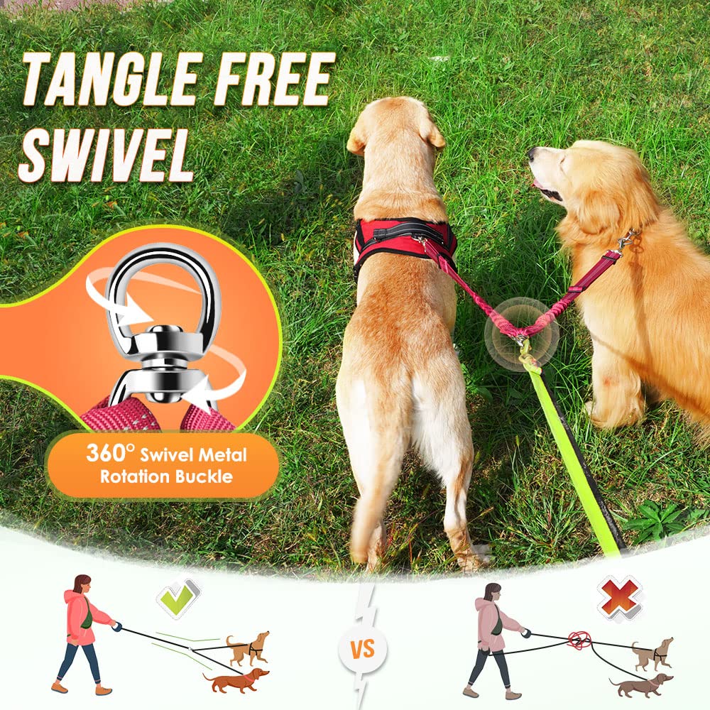 Autowt Ajuste de longitud 18-24 pulgadas para comodidad de ambos perros