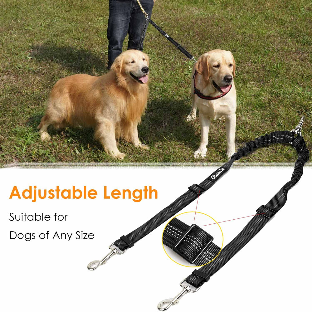 Autowt Doble Correa con ajuste de longitud para dos perros cómodos.