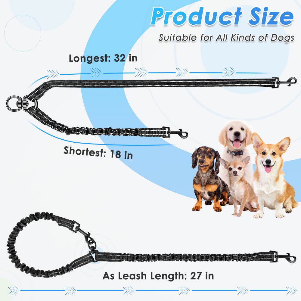 AUTOWT Diseño ligero para controlar dos perros con manos libres.