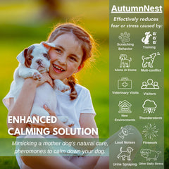 Kit completo AutumnNest difusor para perros, 180 días de apoyo calmante.