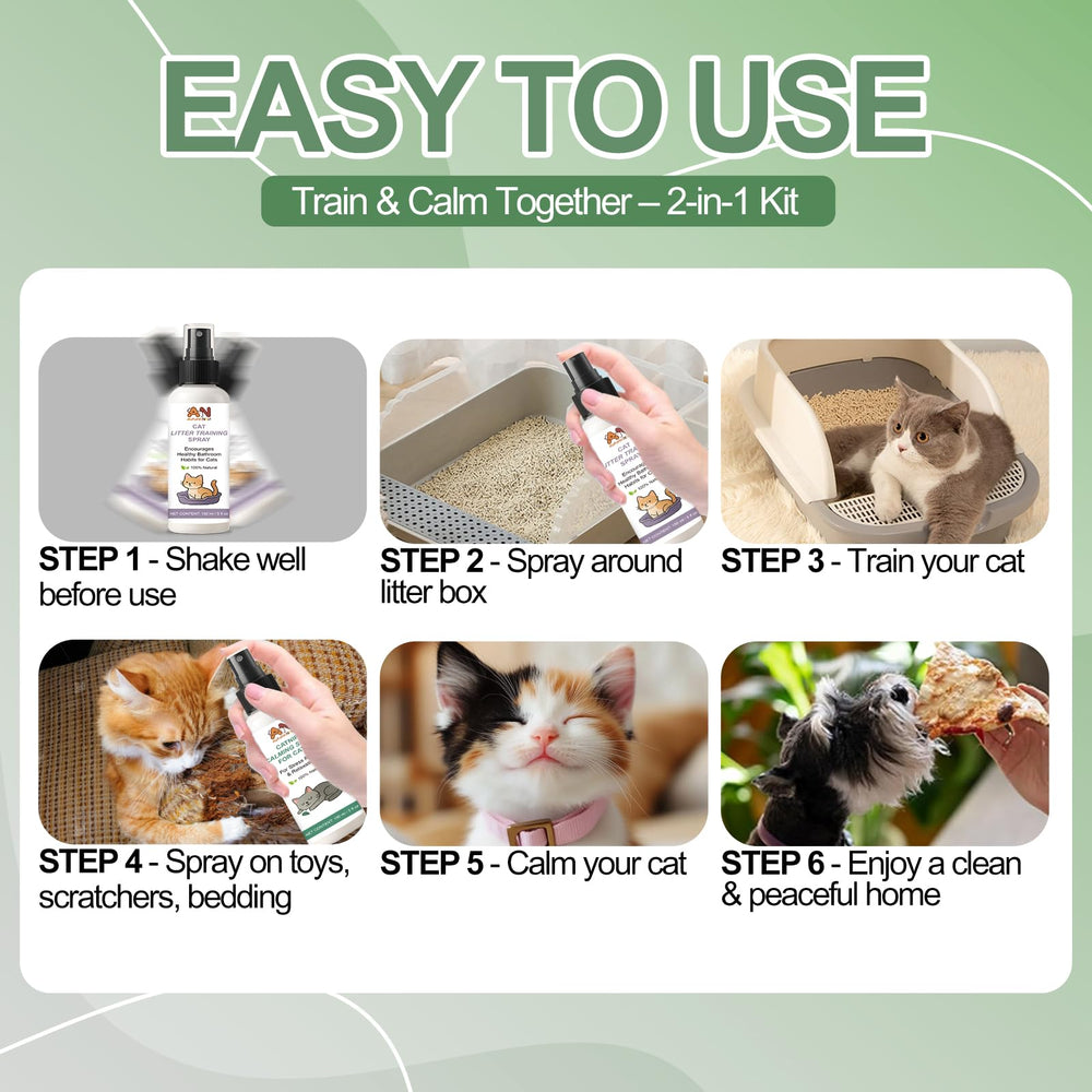 AutumnNest kit de dos botellas de 150 ml para entrenamiento felino.