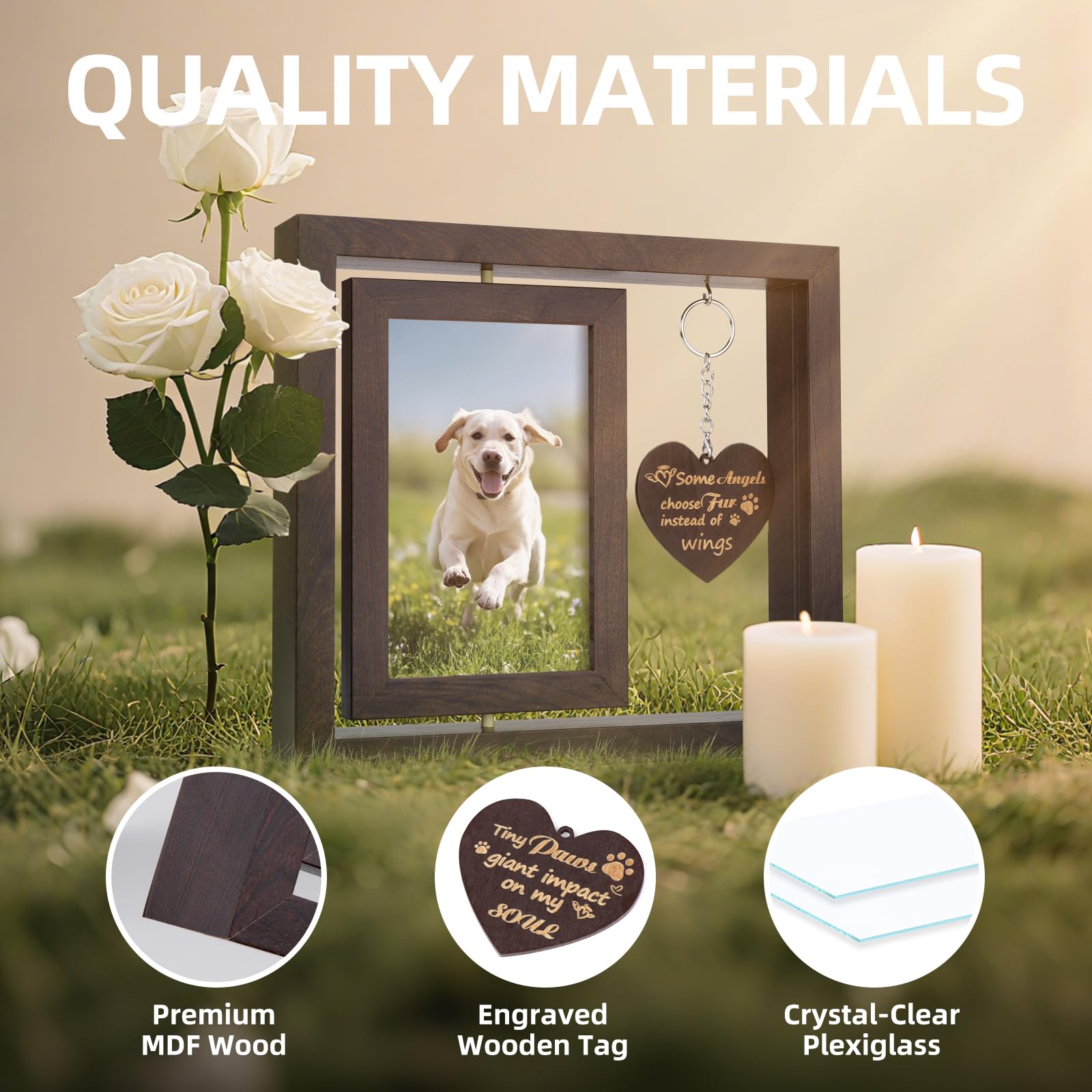 AVEAX tarjeta de mensaje en blanco para tributos personalizados del perro