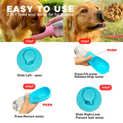 AVELORA botella de agua para cachorros, diseño compacto para salidas.