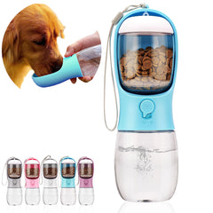 AVELORA botella para perro portátil con alimento, ideal para paseos y viajes.