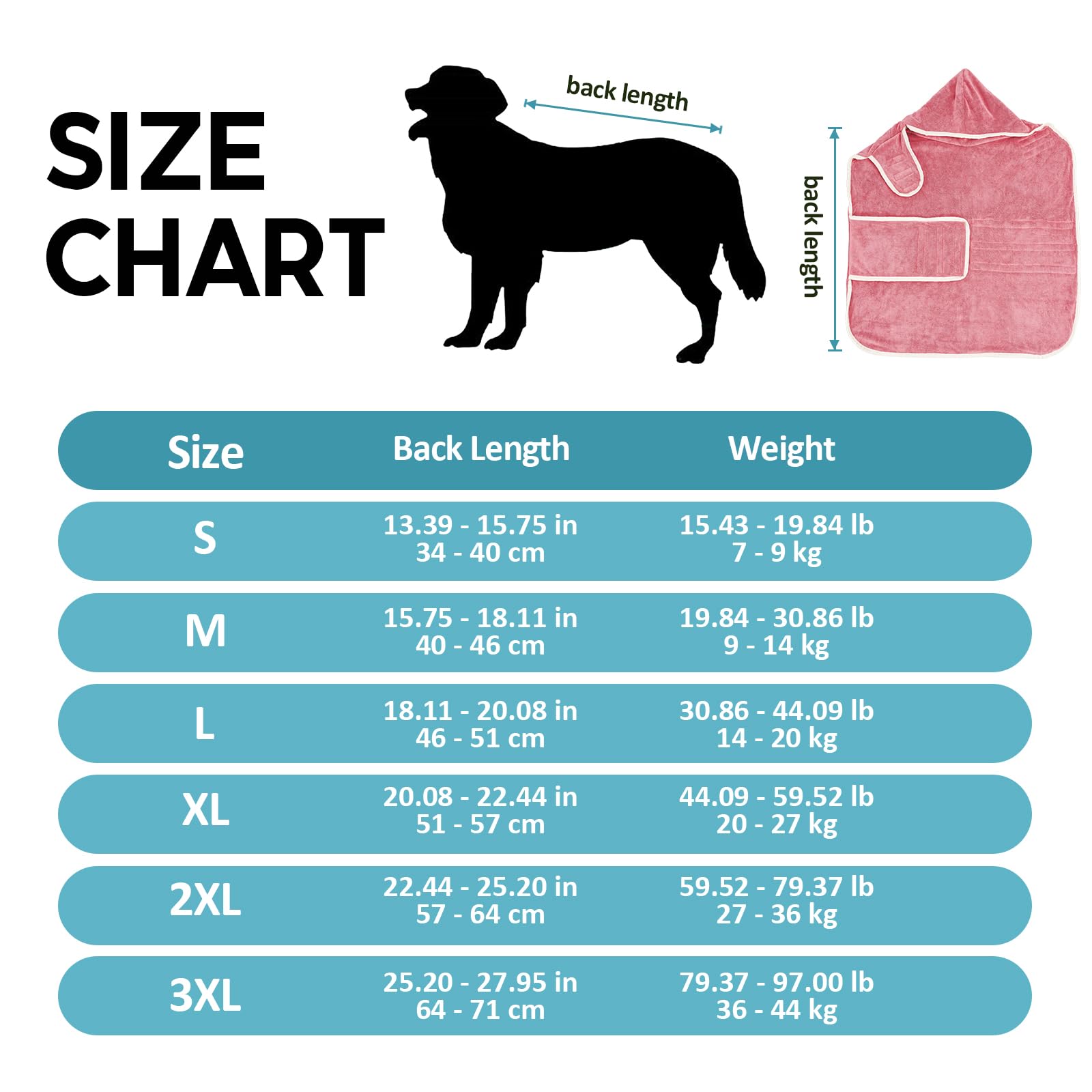 Avont bata para perro con costura overlock reforzada para mayor durabilidad