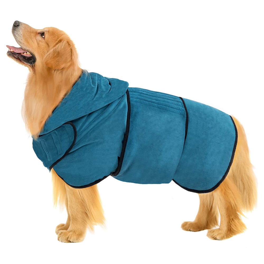 Bata Avont para perro con microfibra absorbente para secar rápido tras el baño.