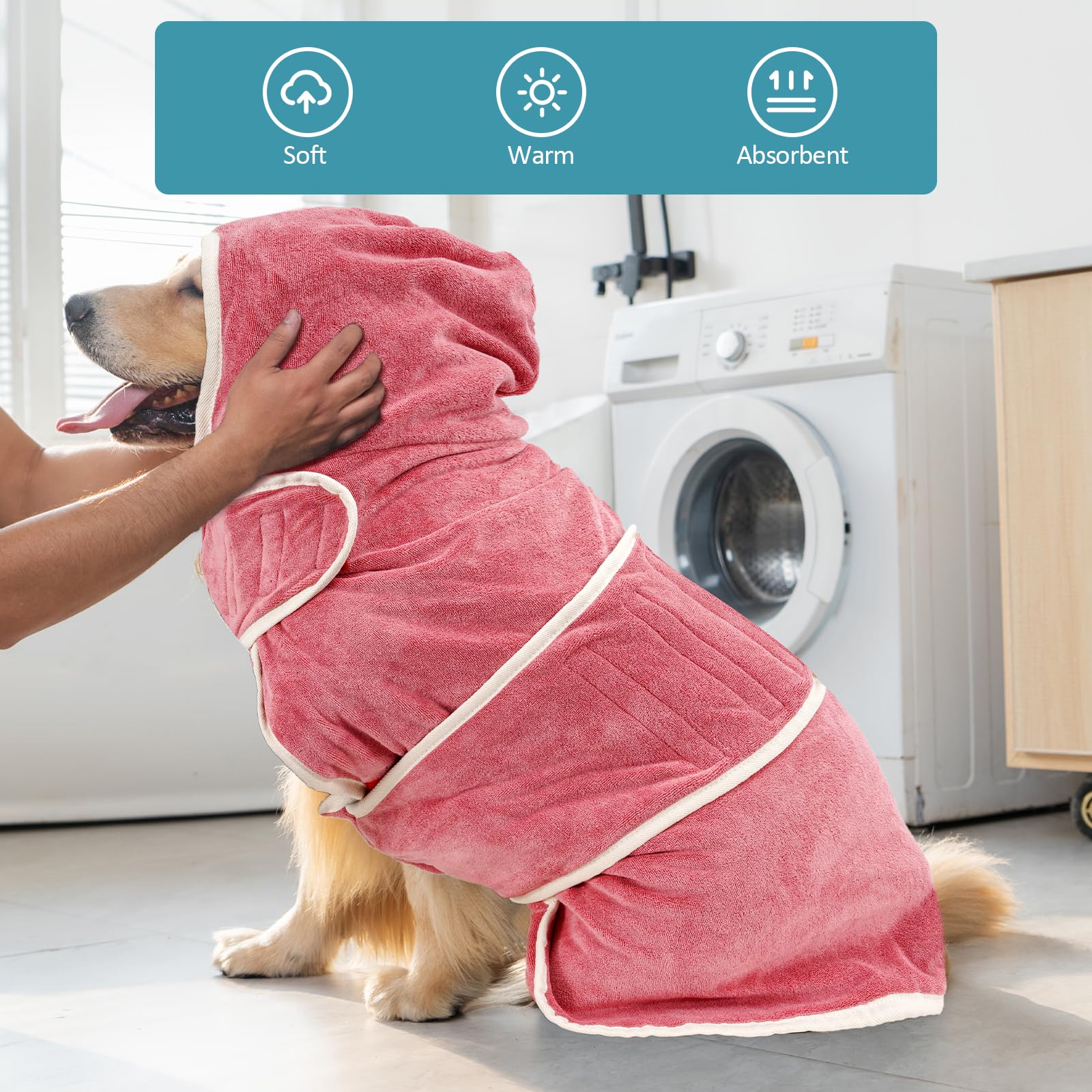Avont microfibra absorbente para perro, secado rápido y sin goteos