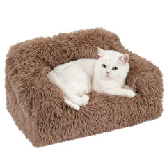 Avont sofá-gato marrón en uso ofrece comodidad y apoyo.