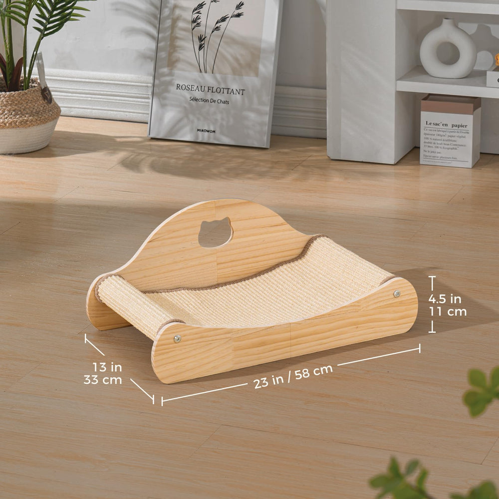 Tamaño 23 por 13 pulgadas, ideal para gatos y espacios pequeños.