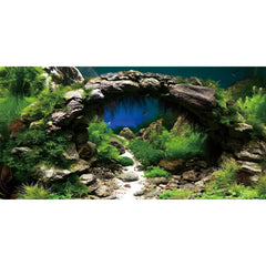 AWERT fondo de acuario con arco de piedra río para realismo visual