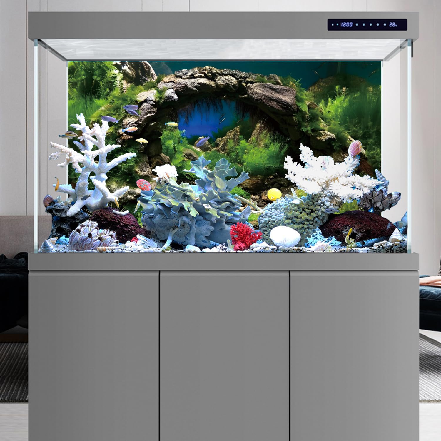 AWERT fondo de acuario planta acuática detalle para colores vivos