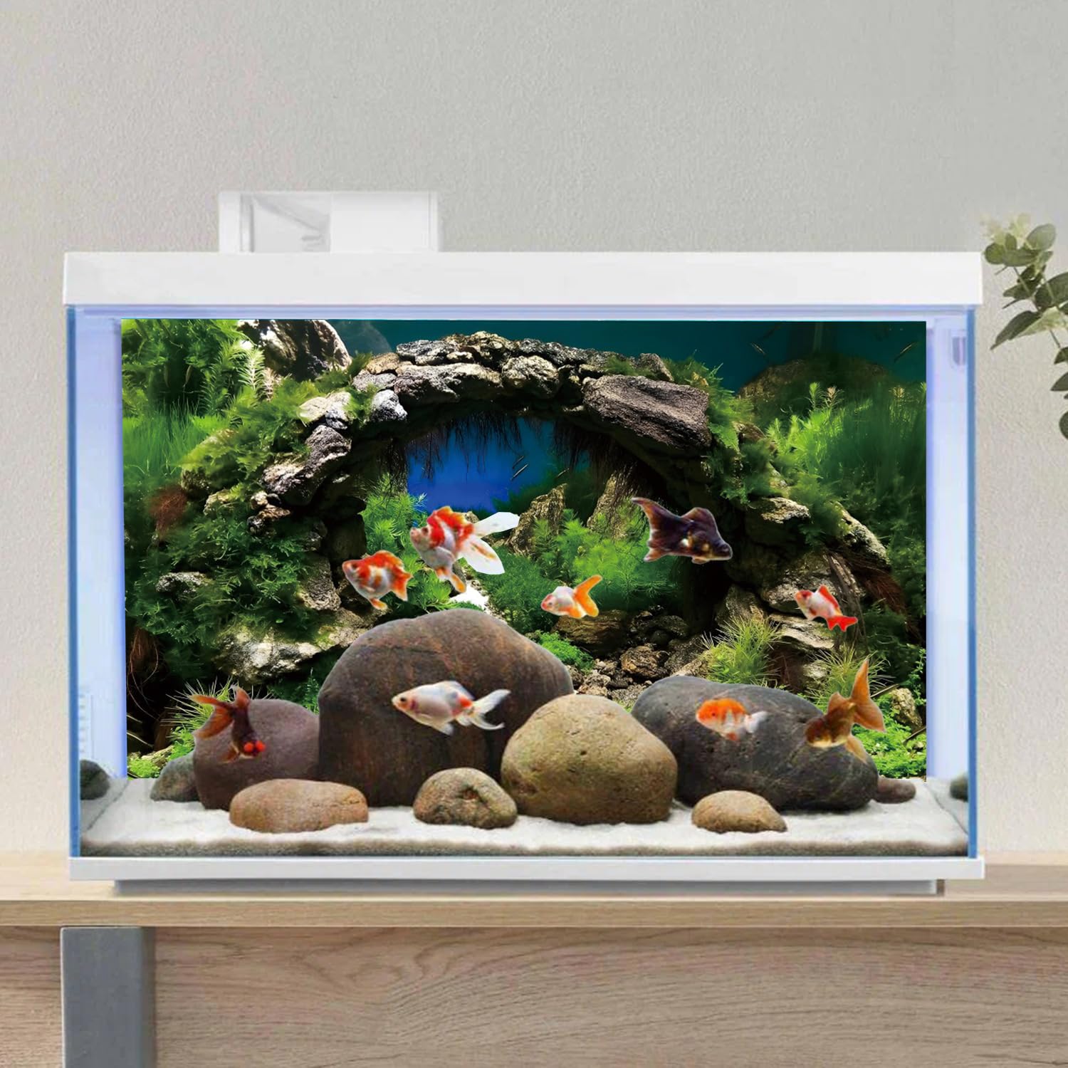 AWERT fondo de acuario vegetación acuática para refugio visual de peces