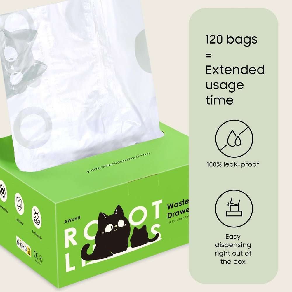 Paquete de 120 bolsas AWoHH para mayor comodidad y menos recargas.