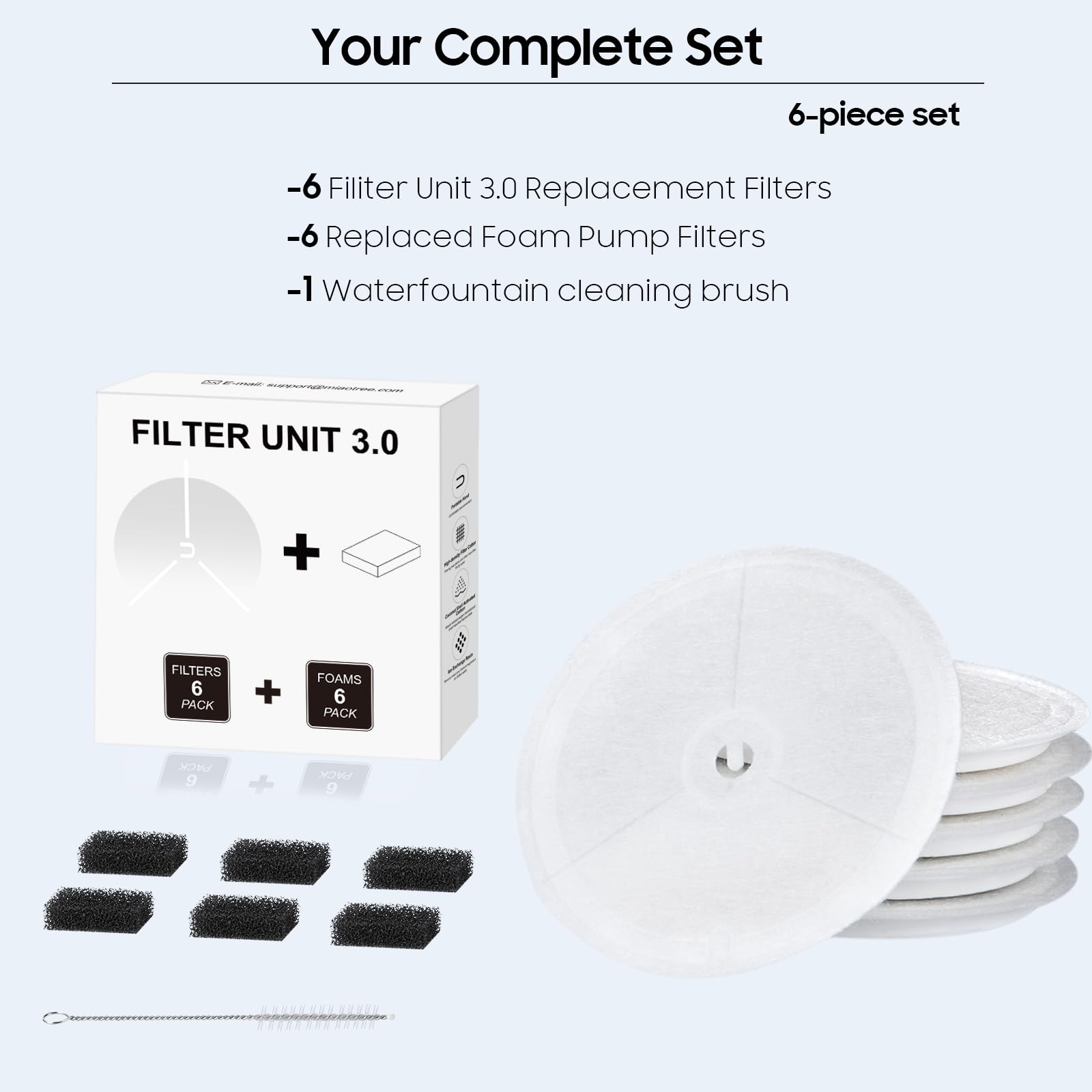 AWoHH kit completo de repuestos filtro y bomba, solución integral para el bebedero.
