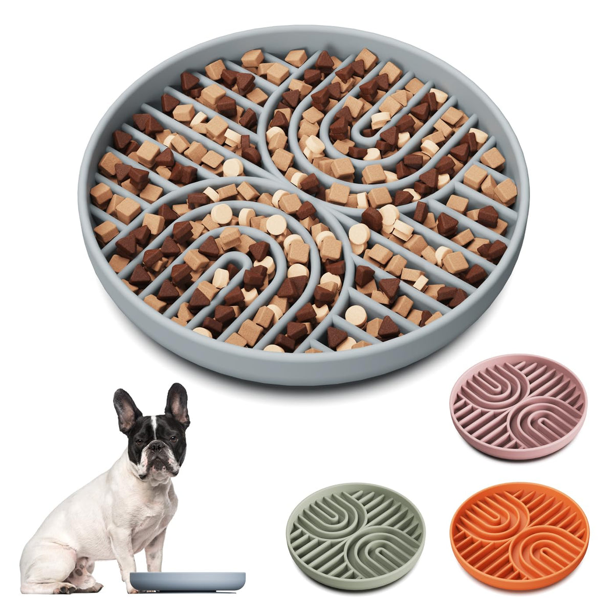 AXEFUN comedero lento de silicona para perros en uso diario, ritmo de comida más natural.