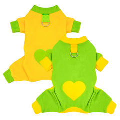 AXIIJGL pijamas para perros, dos-pack con corazón rosa, ideal para paseos y noches cálidas.
