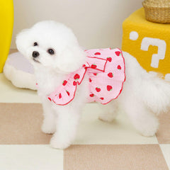 AXIIJGL vestido para perro pequeño con anilla en la espalda para paseos seguros.