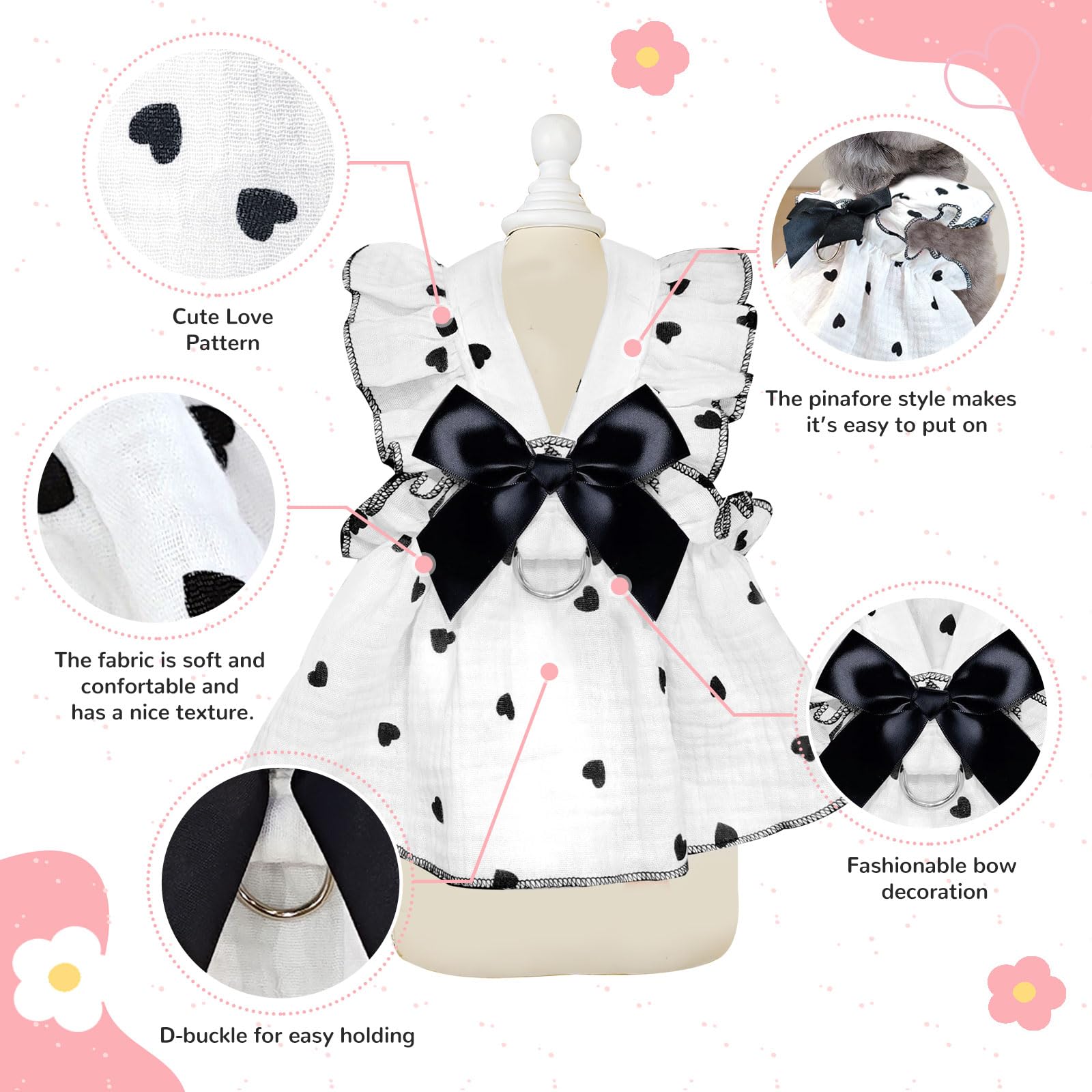 AXIIJGL vestido con lazos rosa claro pensado para uso diario.