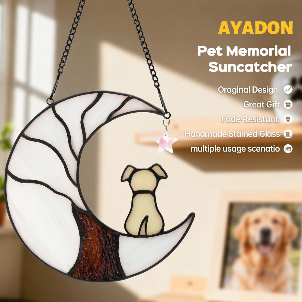 Ayadon brillo cristal perro memorial luz suave que alegra cualquier habitación.