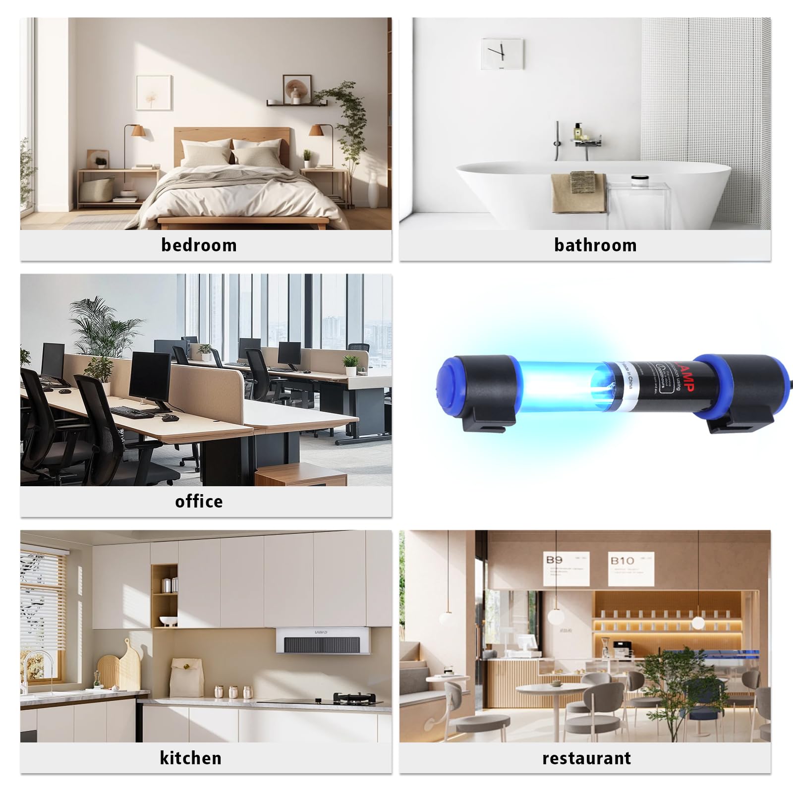 Luz UV-C Ayamaxon para acuario con filtro y estanque pequeño.