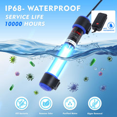 Ayamaxon luz UV-C 11W, clarificador para acuario y estanque.