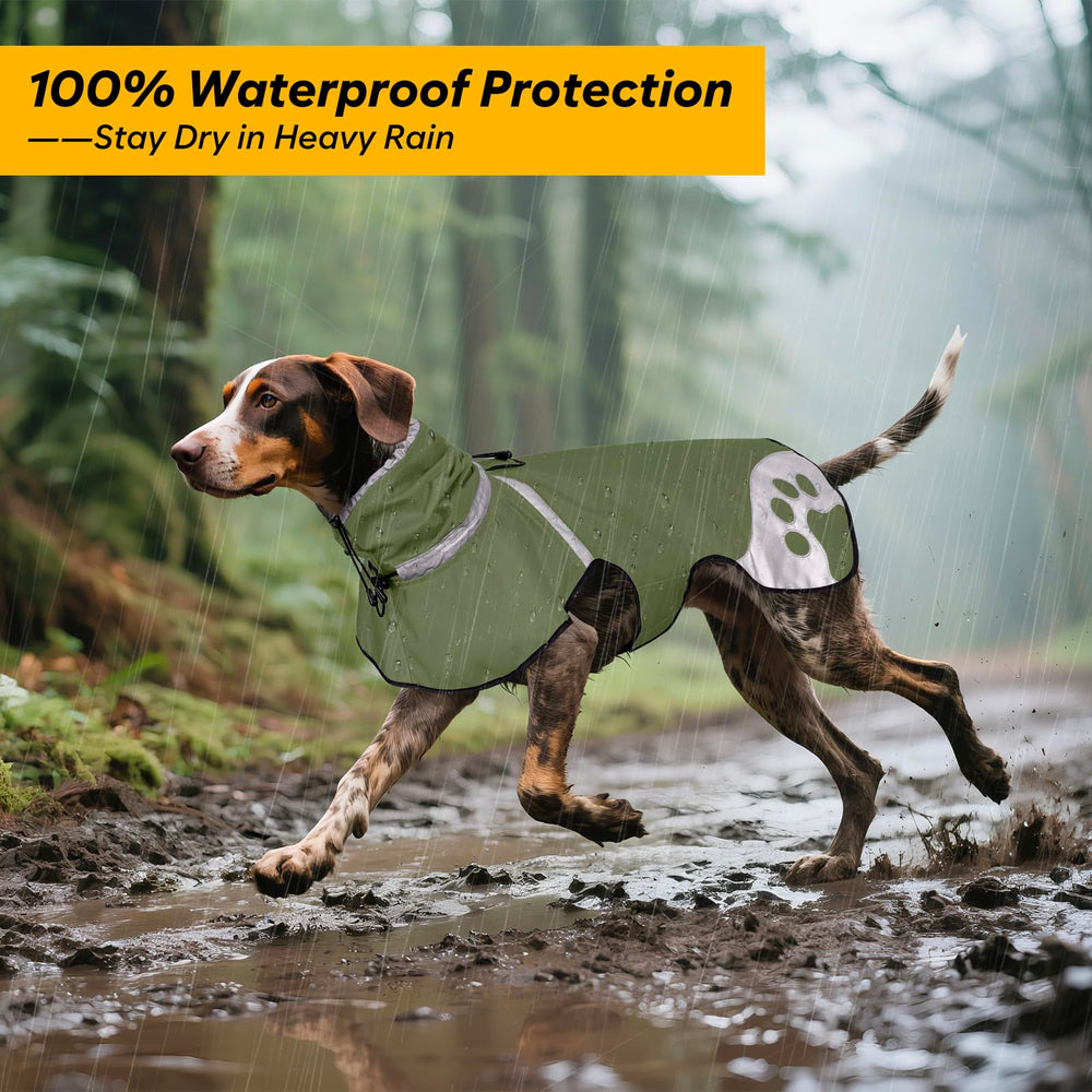 Ayaseen chubasquero para perro mediano, capucha ajustable, protección ante viento