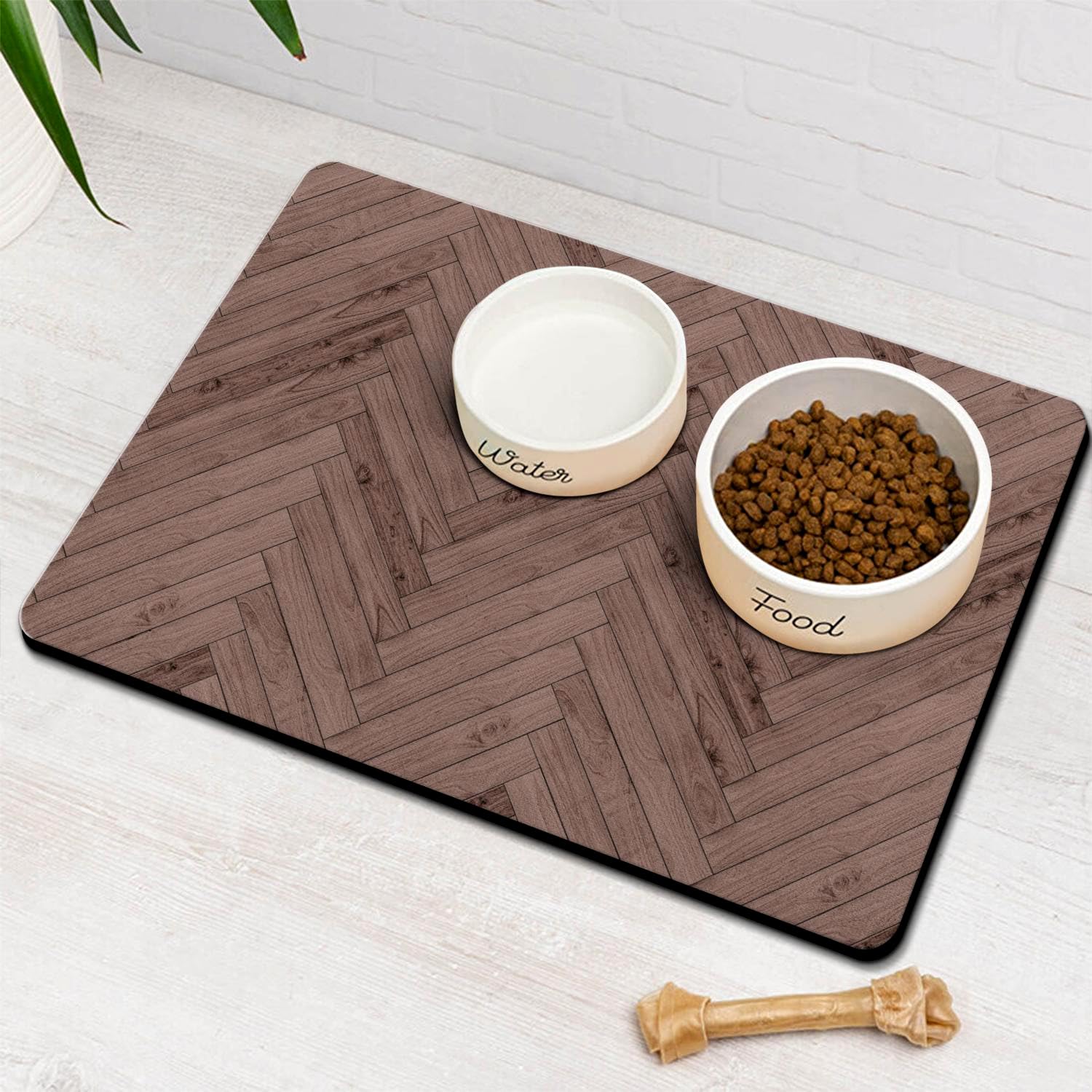 Alfombrilla Ayiashiab para alimentos de perro absorbente y rápido secado.