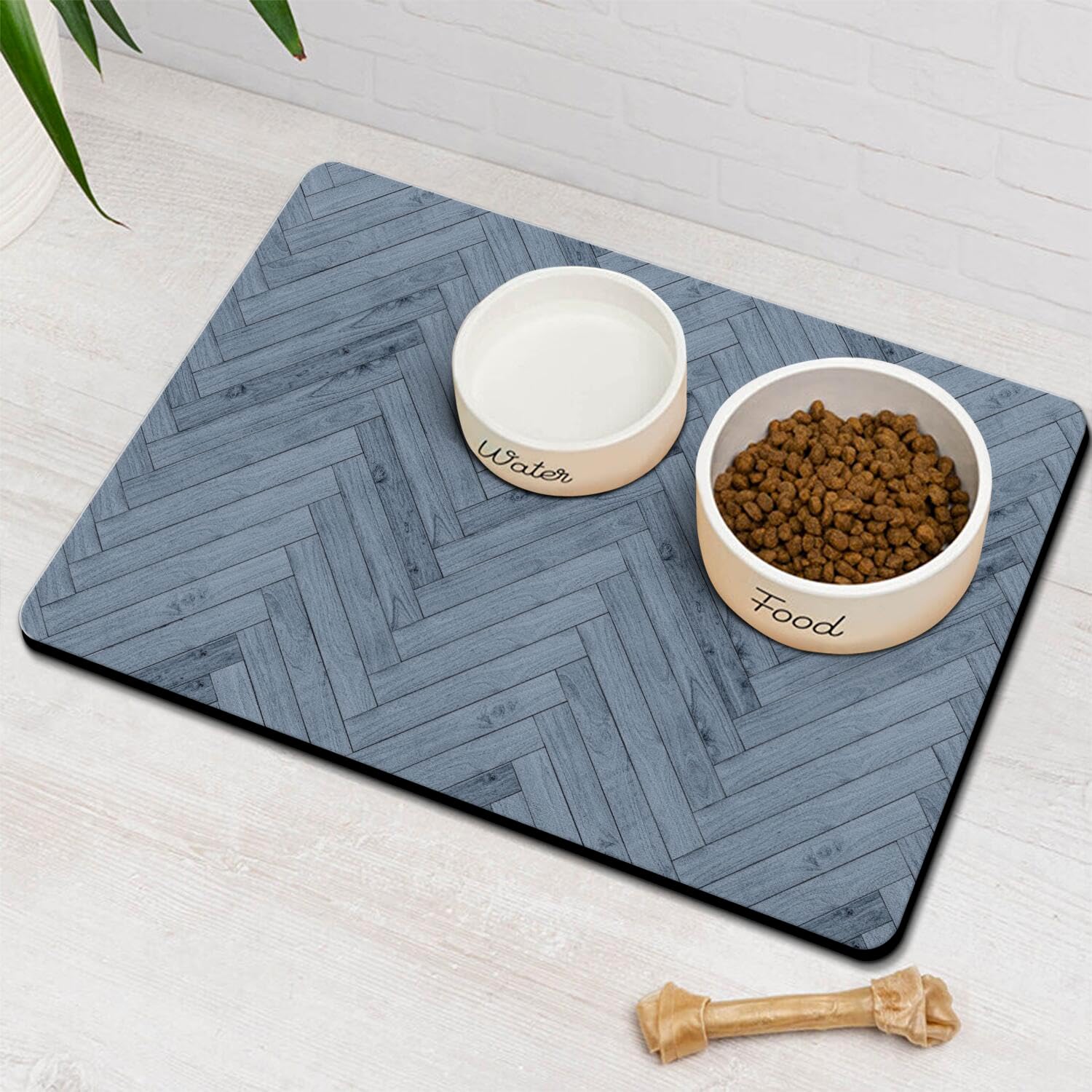 Ayiashiab almohadilla para comida de perro absorbente, mantiene el área de comer limpia y seca